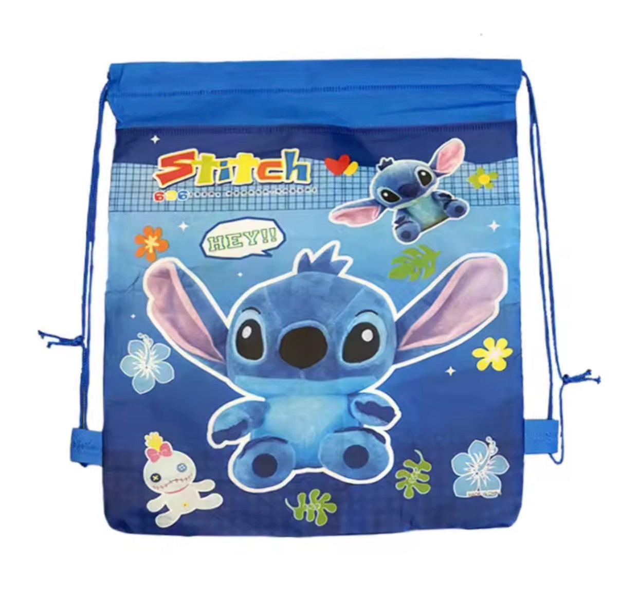 Disney Anime Stitch Non-Woven Drawstring Bag - Kawaii Lilo & Stitch / Angel - Birthday Party Gift Bag - School / Travel Bag - Children’s Shoulder Storage Bag Gifts