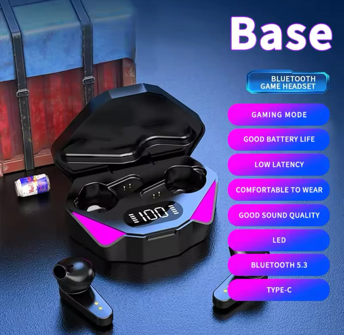 2025 NEW TWS Earphones Bluetooth Wireless Gamer Headphones 65ms Low Latency Earbuds fone Gamer Headset Gamer With Mic Handsfree - Perfect Birthday /
Christmas Gift Audio