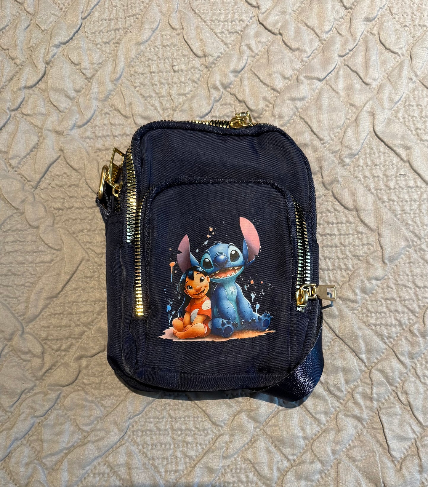 Disney Stitch - Blue/Black/Pink Girls Boys / Women Bag - Cell Phone Purse Crossbody Shoulder Strap Handbag for Female Male Women's Bags Teenagers Underarm Bag - Perfect Christmas / Birthday Gift - Many Different Designs
