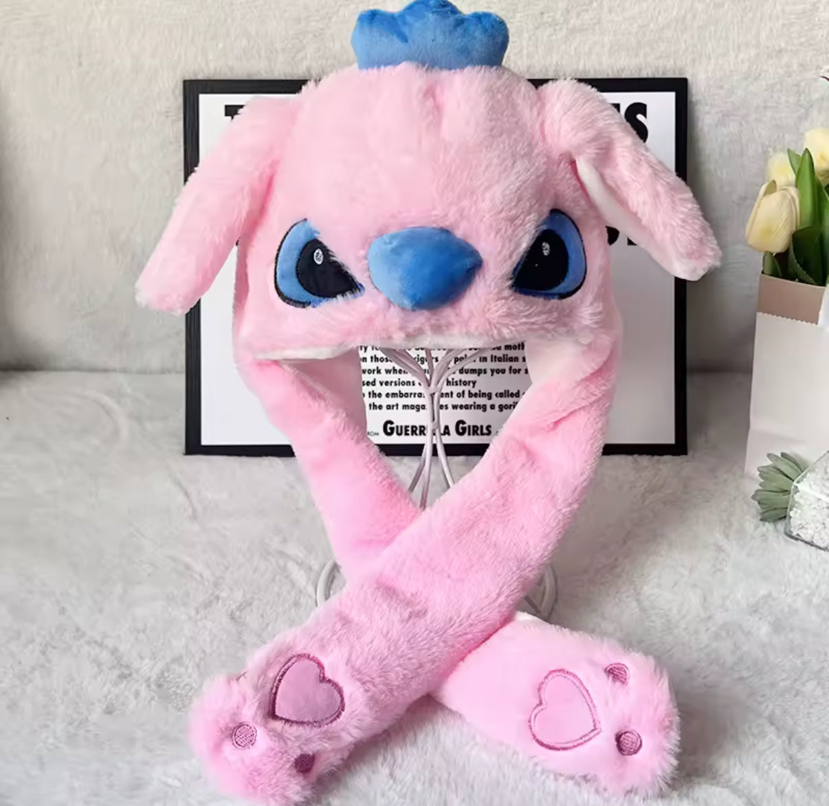 Disney Anime Stitch Plush Bunny Ears Hat Cartoon Cute Stitch
Children Girls Boys Ear Movable & LED Flashing Lights Autumn Winter Warm Hats
- Kids Birthday / Christmas Gift