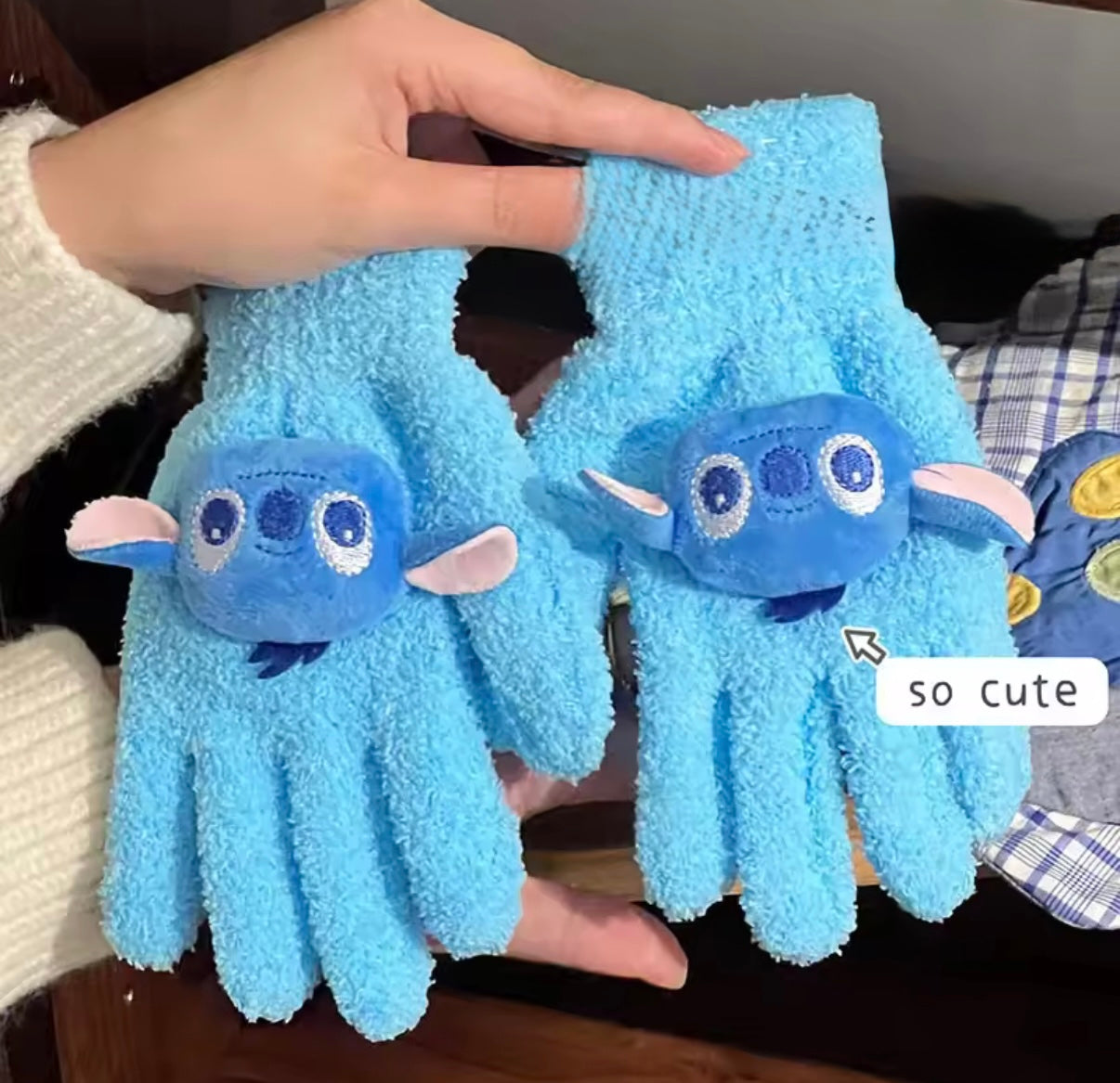 Stitch Kids Gloves - Anime Kawaii - Autumn / Winter Warm - Thickened Mittens - Outdoors Knitwear Accessories - Perfect Christmas / Birthday Gift