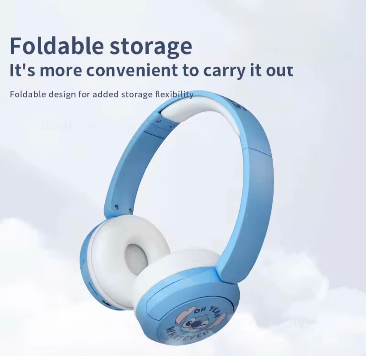Stitch Bluetooth New Wireless Bluetooth Headphones X6
HIFI Sound Stereo Foldable Headsets with Mic for Kids Anime Cartoon - Perfect Birthday / Christmas Gift