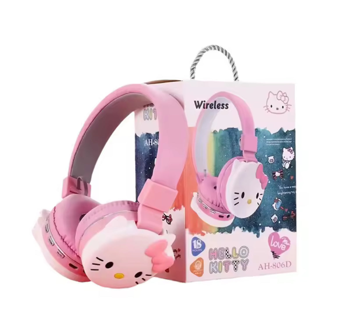 Sanrio Hello Kitty High Quality Cute Bluetooth Headphones - Wireless Headphones - Cartoon
Stereo Headset Earphone - Cute Gift For Kids For Birthday or Christmas**
