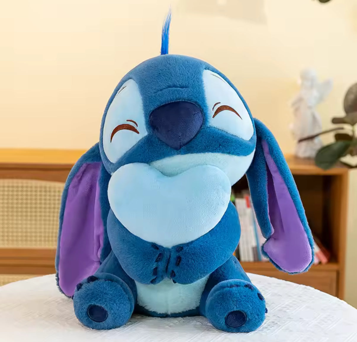 Disney Stitch 30cm Blue Heart Doll Cartoon Plush Toy Cute Anime Soft Stuffed Kawaii Children's Birthday or Christmas**