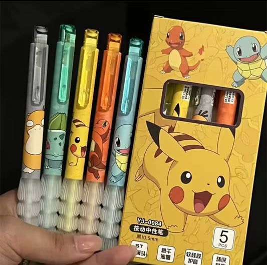 5pcs Pokemon Pikachu Gel Pen Cute Anime Cartoon
Charmander Squirtle Press on Gel Pen Stationery School
Supplies Holiday Gifts**
