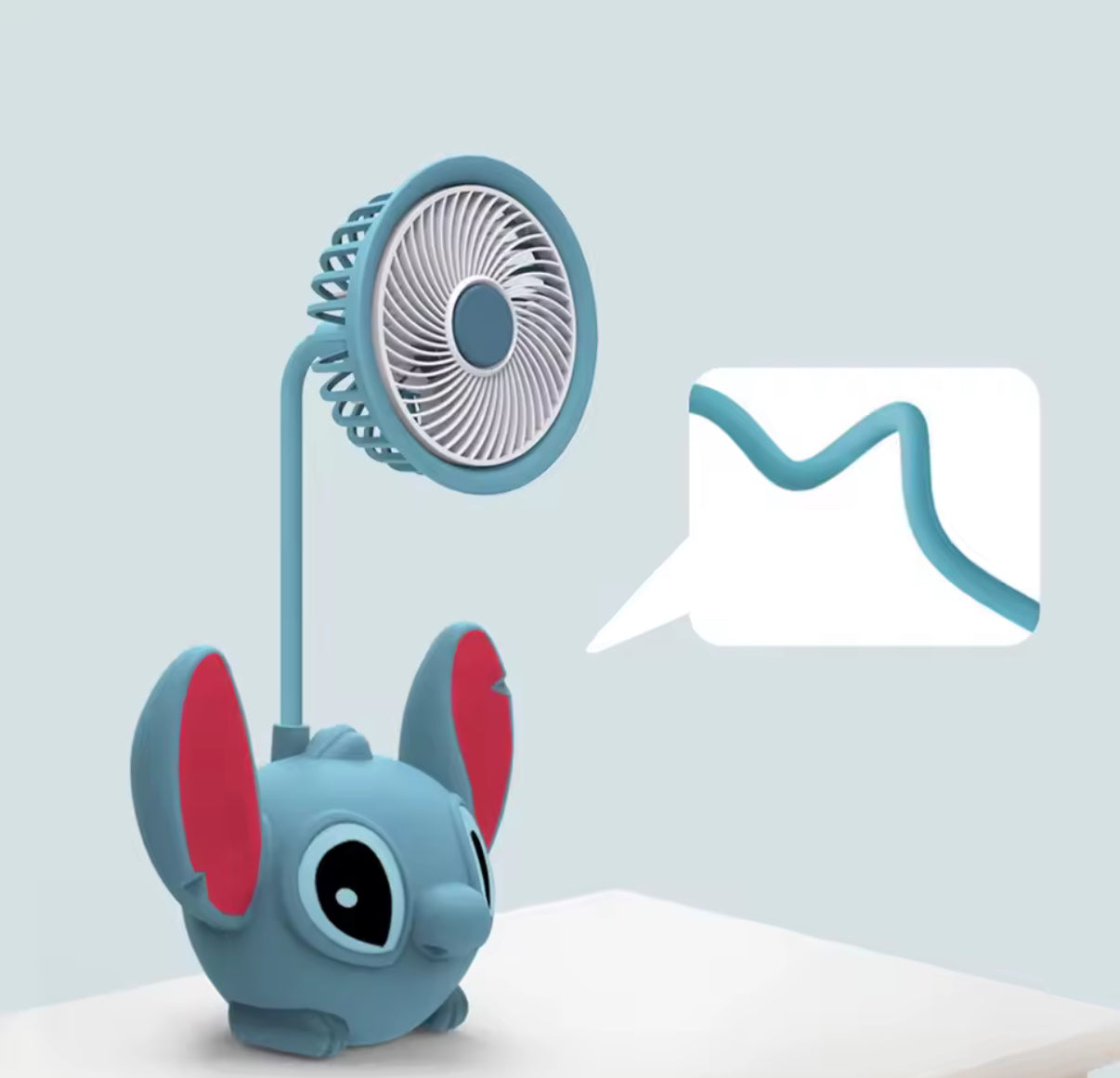 Disney Stitch & Angel Mini Desk Fan With Pencil Sharpener - Cute Desk Item - Perfect For A Childs Bedroom - For Boys & Girls
- Lovely Birthday / Christmas Gift