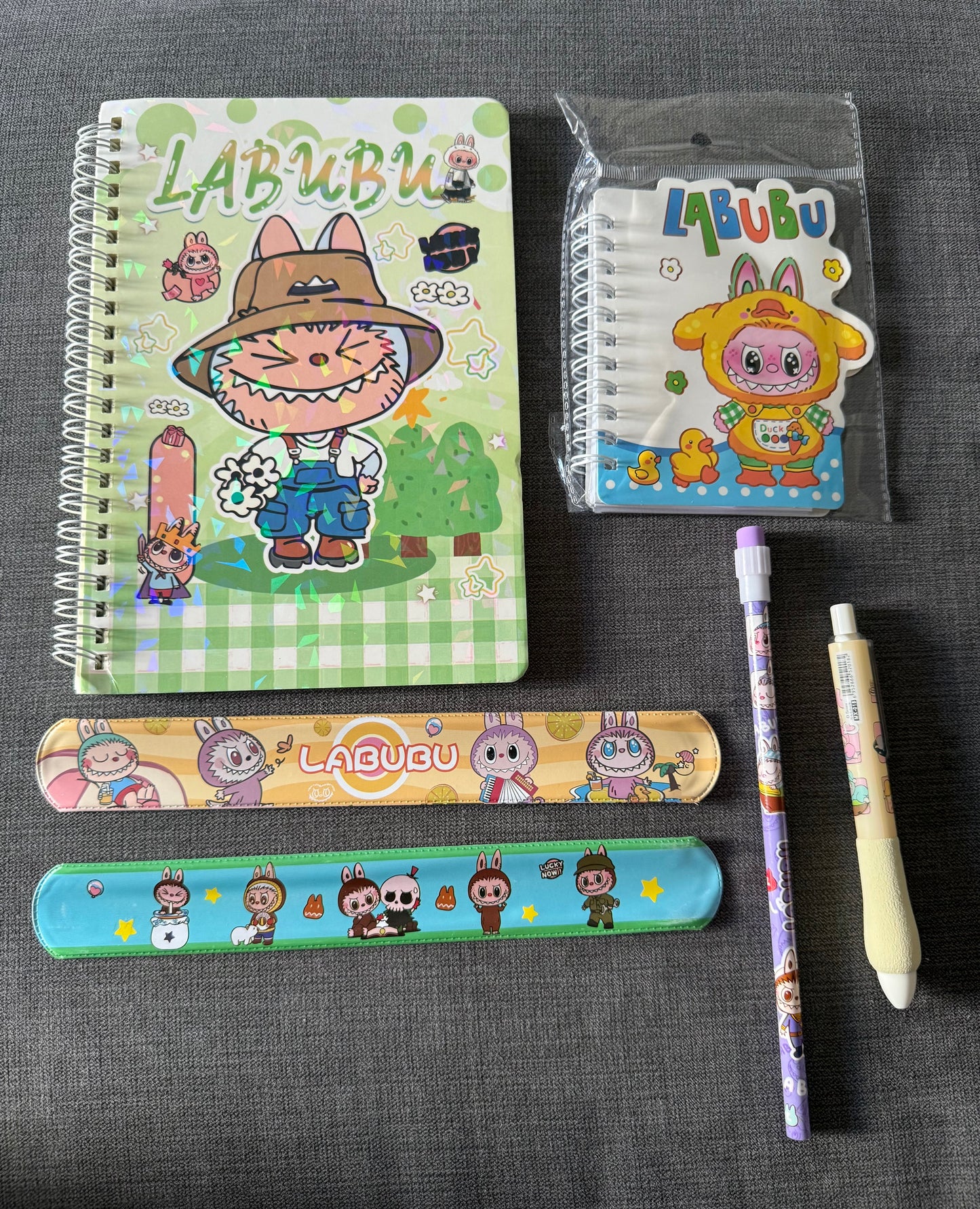 Labubu 5 & 6 Piece Stationery Set - Mixed Sets - Kawaii / Anime / Cartoon - Back To School / Office - Great Sets For Kids - Christmas Stocking Filler - Birthday Gift**