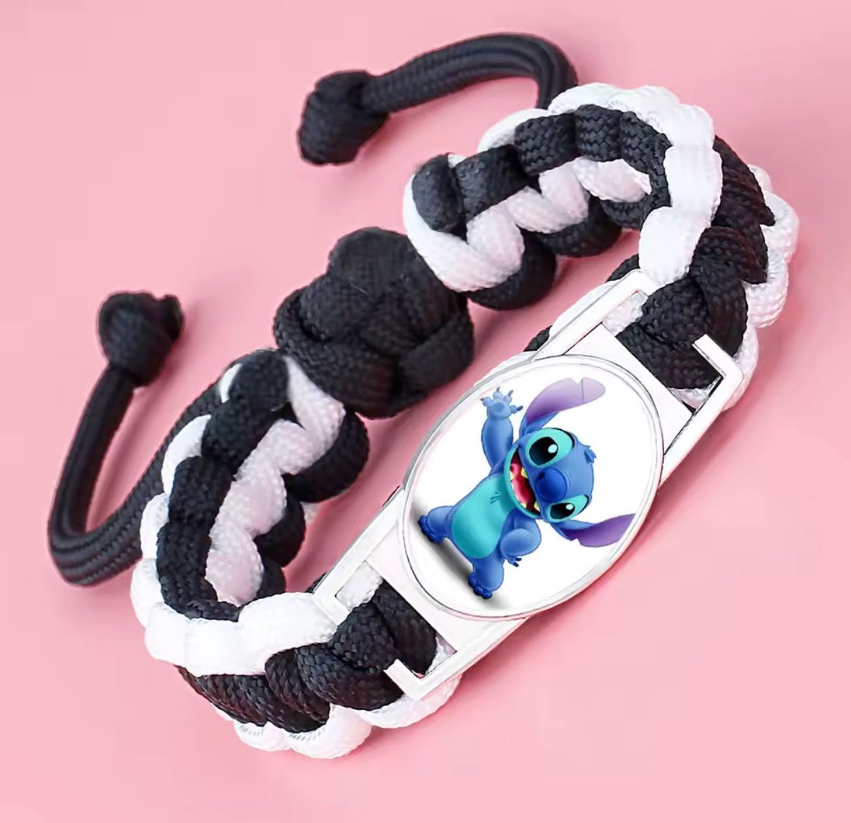 Stitch Cartoon Woven Bracelet With Pendant - Anime - Boys & Girls Wristband - Perfect Christmas Birthday Gift - Party Gifts Wristband - 7 Different Colours - 14 Designs