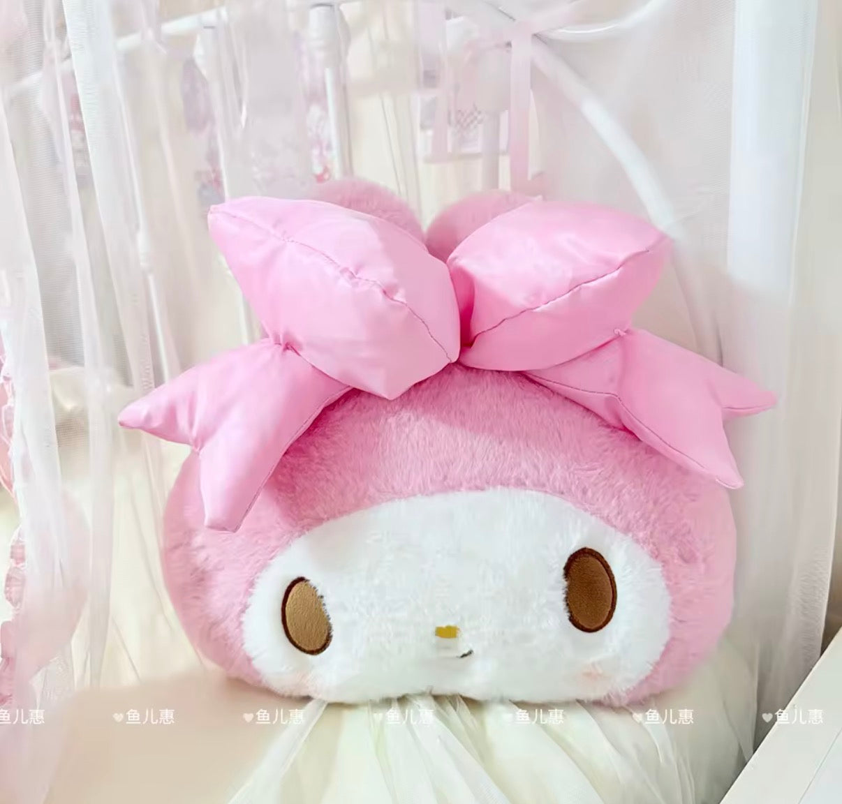 Sanrio My Melody Cartoon Lovely Stuffed Cushion / Pillow - Anime Kawaii - Perfect For Travel or For a Bedroom