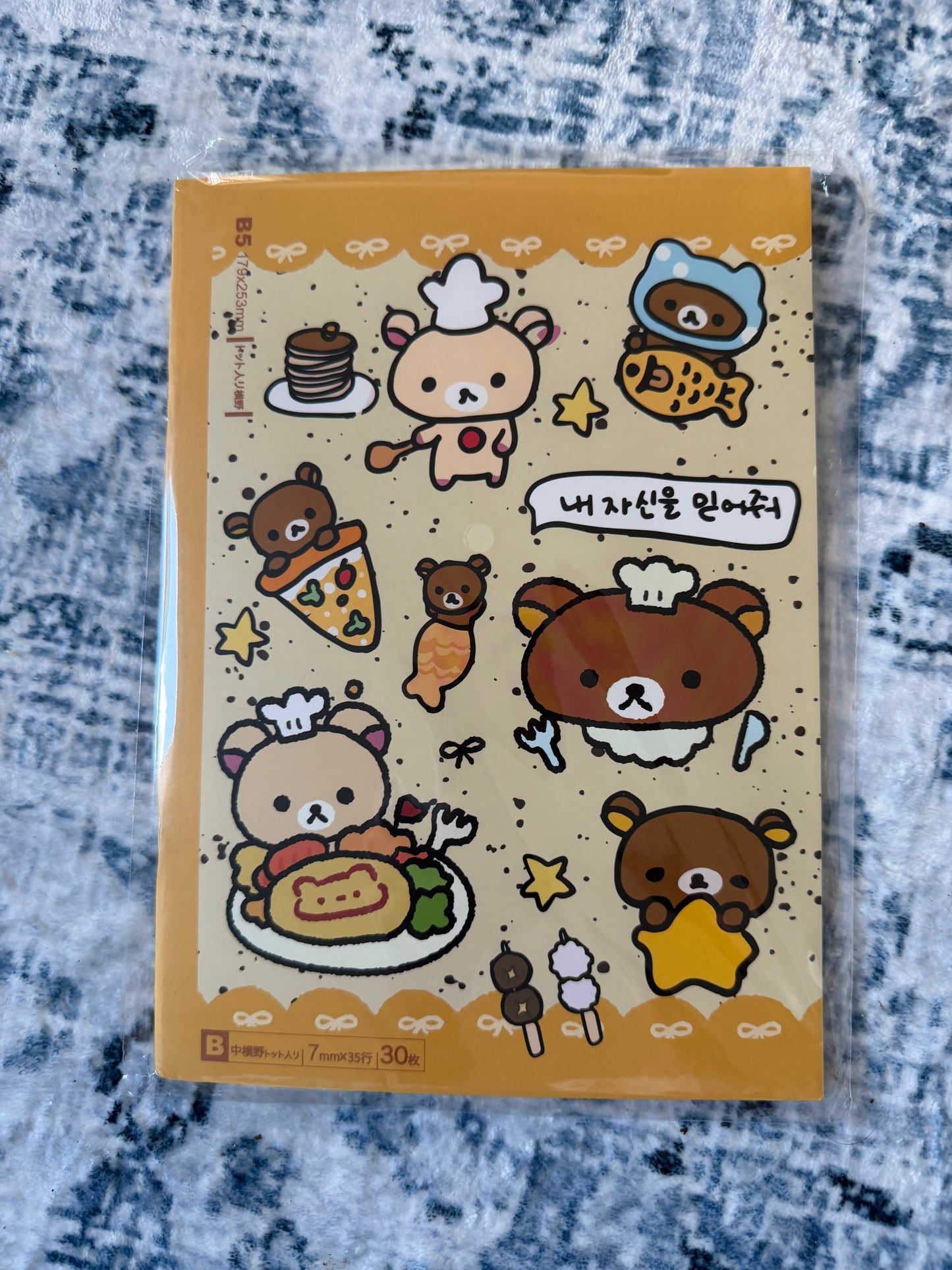 Butterbear Notebook Cartoon Diary Book for Students Durable with High Design Quality B5 Size Horizontal Line Notepad