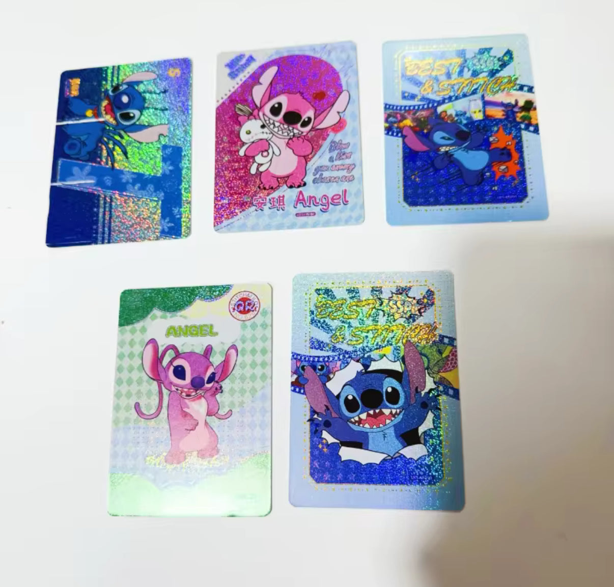 160 Pcs Lilo & Stitch Box Of Cards - Cute Cartoon Stitch Angel Character Card Fun Collection Card Children Toy Gift - 32 Individual Packs