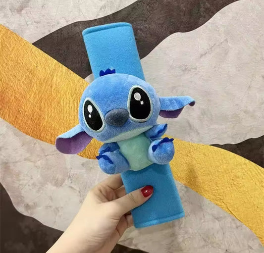 Stitch / Angel Men's, Women's & Kids Car Seat Belts Plush Covers - Cute Kawaii Creative Cartoon Doll Plush Car Decorative Shoulder Cover - Anime - Perfect Gift Idea