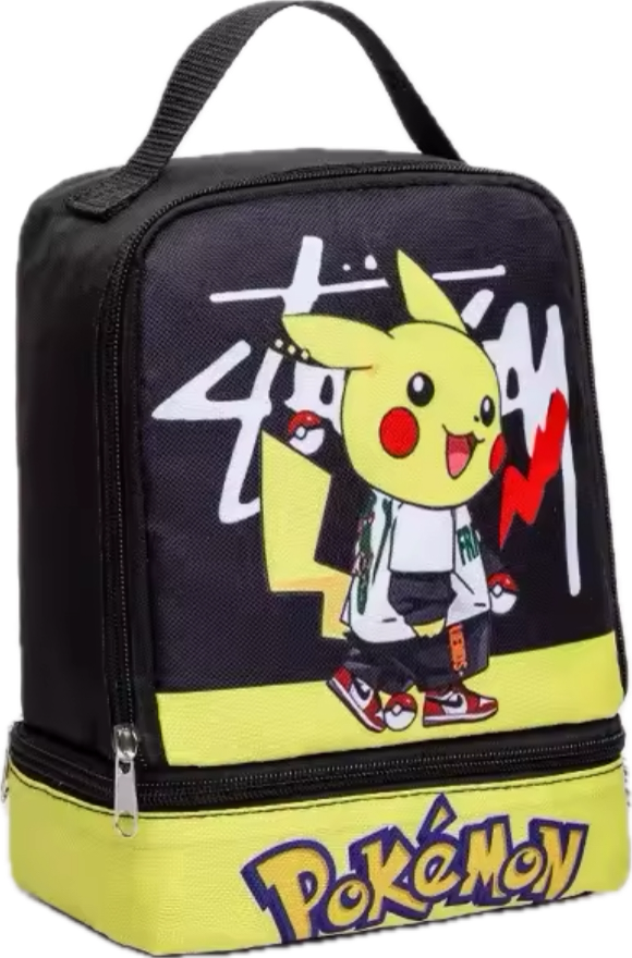Pikachu Pokémon Insulated Lunch Bag, Portable Lunch Box Storage Bag, Foldable Insulated Cooler Handbag, Perfect For Office School Picnic - Birthday / Christmas Gift