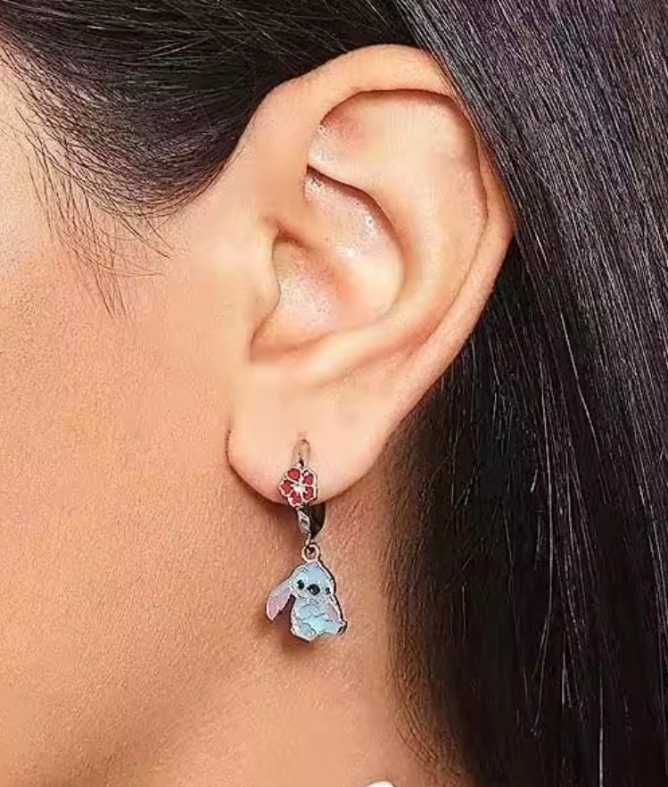 Stitch Disney Anime Earrings Set - Silver Plated Pendant Stitch
Inspired - Jewellery Accessories for Kids & Girls & Women
- Gift For Christmas & Birthdays - With Gift Box