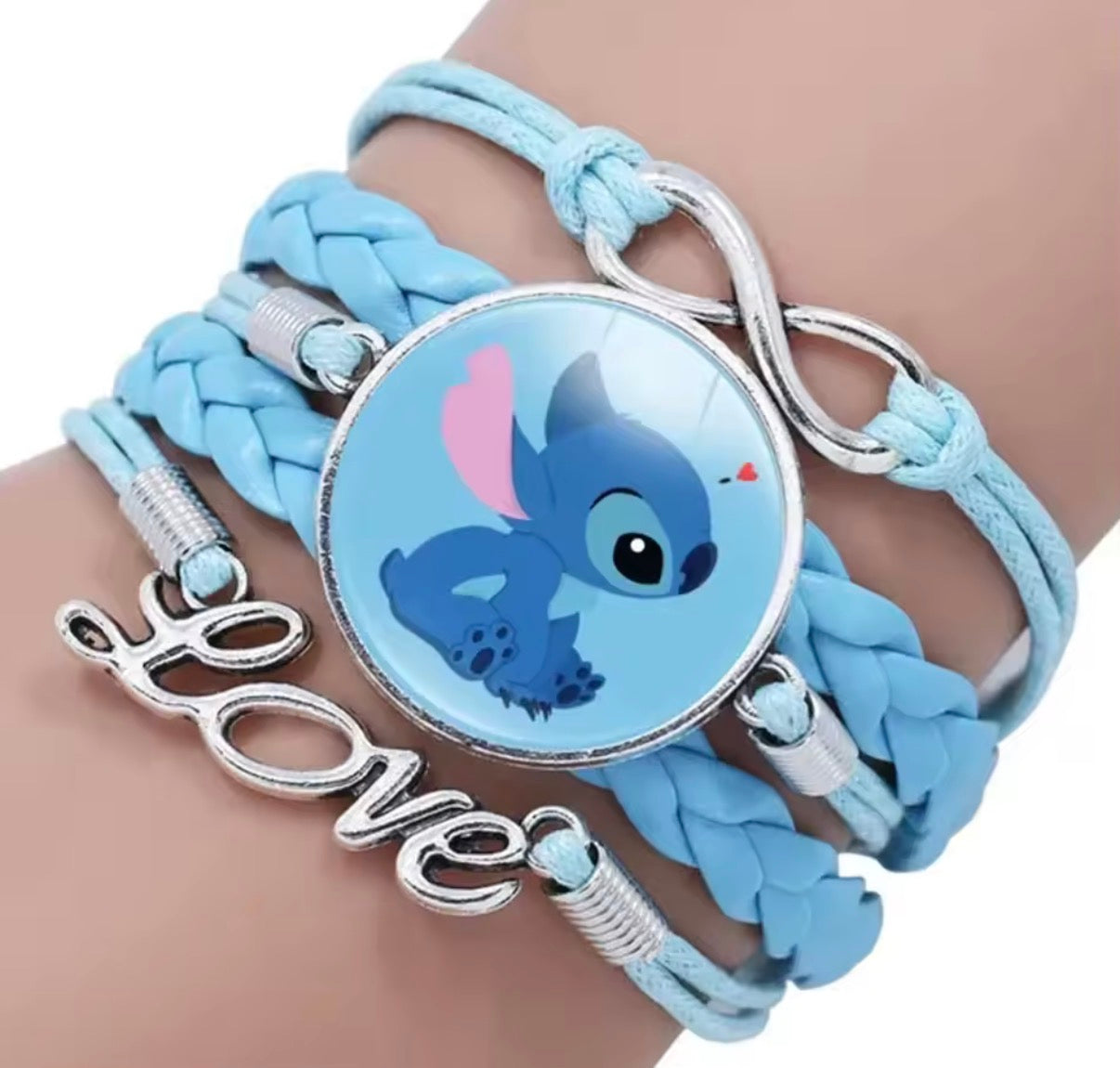 Disney Lilo & Stitch - Handmade Pendant Double Rope Bracelet - Girl Cartoon Telescopic Bracelet - Perfect Kids Birthday / Christmas Gift - Many Different Designs & Colours