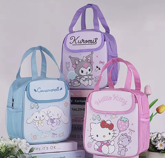 Fashion Kawaii  Hello Kitty & Kuromi Canvas
Portable Large Capacity Lunch Bag / Storage Bag -
Sweet Girls Gift**