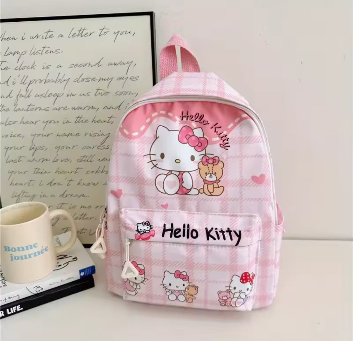 Sanrio Cartoon Backpack Hello Kitty / Kuku / Cinna School Bag Large Capacity Student Backpack For Kids Study - Perfect
Gift For Girls**