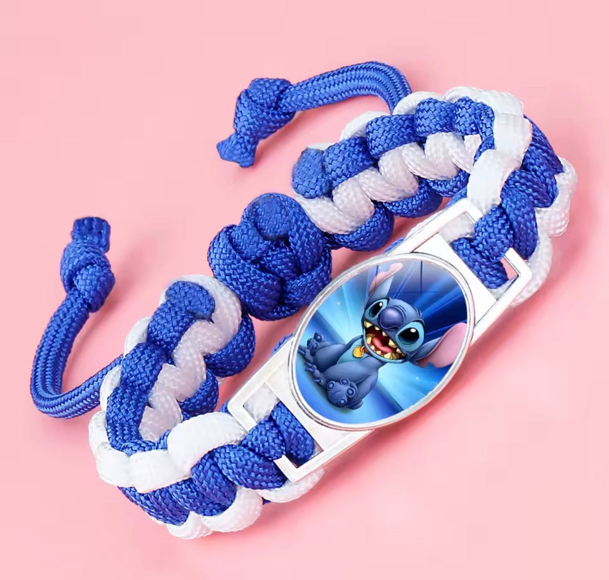 Stitch Cartoon Woven Bracelet With Pendant - Anime - Boys & Girls Wristband - Perfect Christmas Birthday Gift - Party Gifts Wristband - 7 Different Colours - 14 Designs