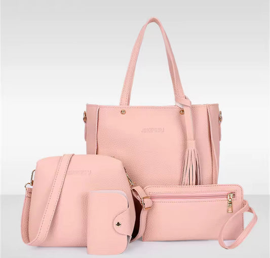 4 Piece - Women's Bags Designer New Tassel Pu Leather Shoulder Bag Crossbody Bag Purses And Handbags Set 4
Pieces Bags Female Travel Tote - Available In 3 Colours - Perfect Birthday / Christmas Gift