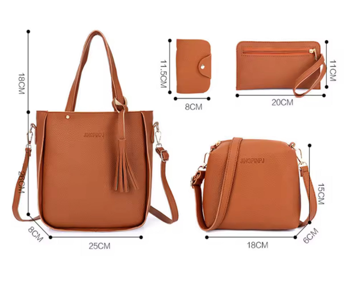 4 Piece - Women's Bags Designer New Tassel Pu Leather Shoulder Bag Crossbody Bag Purses And Handbags Set 4
Pieces Bags Female Travel Tote - Available In 3 Colours - Perfect Birthday / Christmas Gift