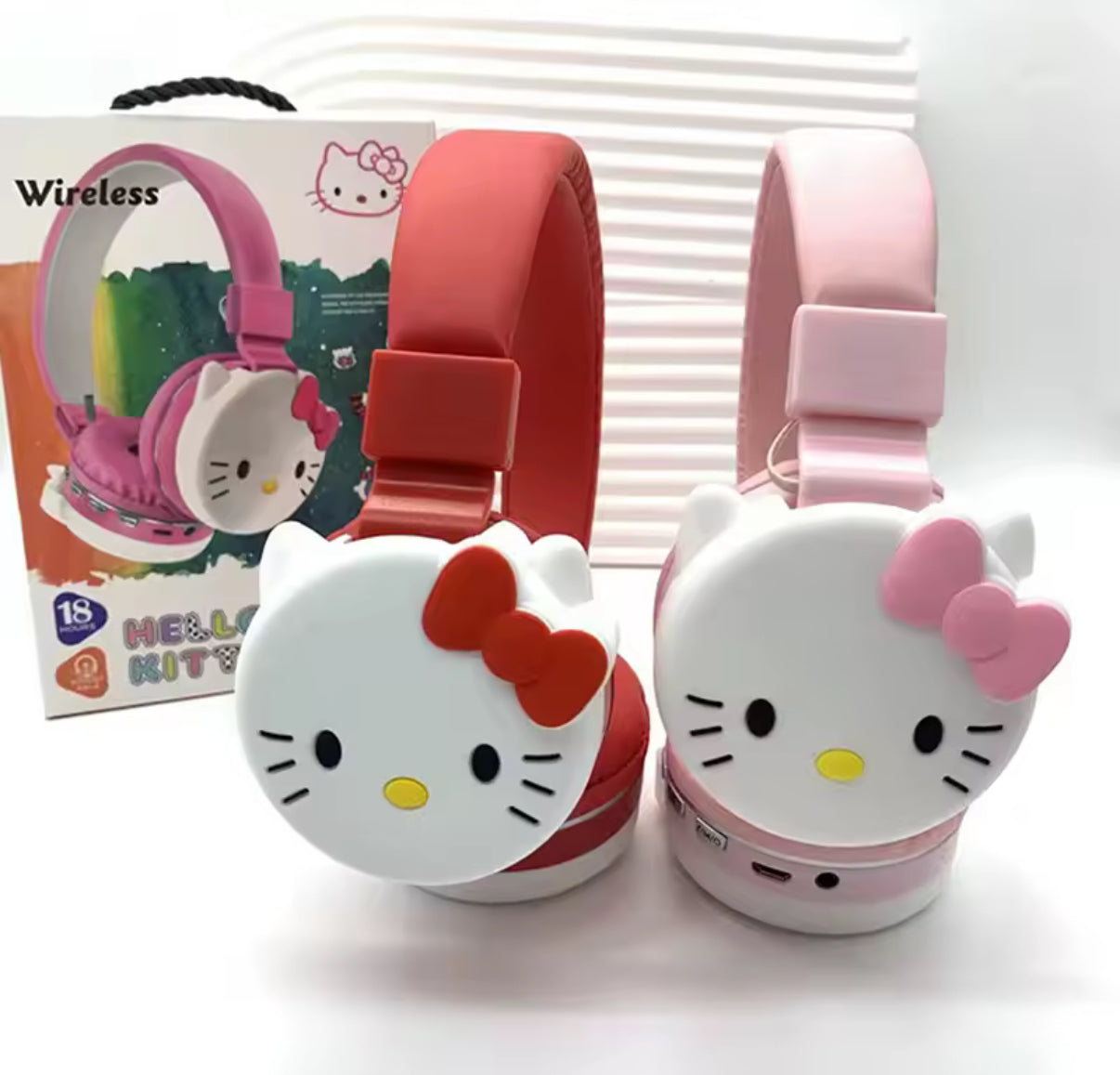 Sanrio Hello Kitty High Quality Cute Bluetooth Headphones - Wireless Headphones - Cartoon
Stereo Headset Earphone - Cute Gift For Kids For Birthday or Christmas**