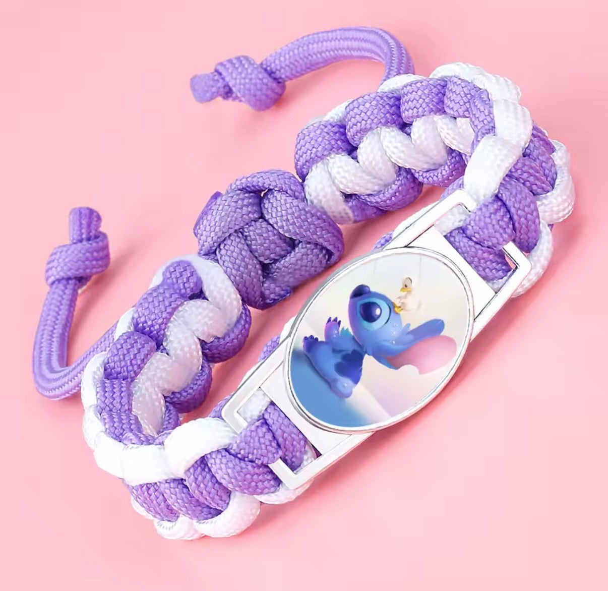 Stitch Cartoon Woven Bracelet With Pendant - Anime - Boys & Girls Wristband - Perfect Christmas Birthday Gift - Party Gifts Wristband - 7 Different Colours - 14 Designs
