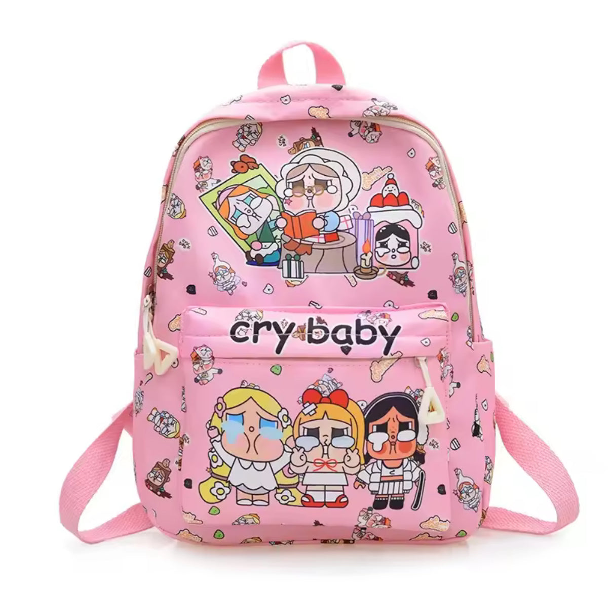 Cry Baby Cute Cartoon / Anime Kids Backpack Nylon Material Dual Shoulder Nursery / School Bag for Girls - Ultra Light Weight - Back To School - 35x30x12cm