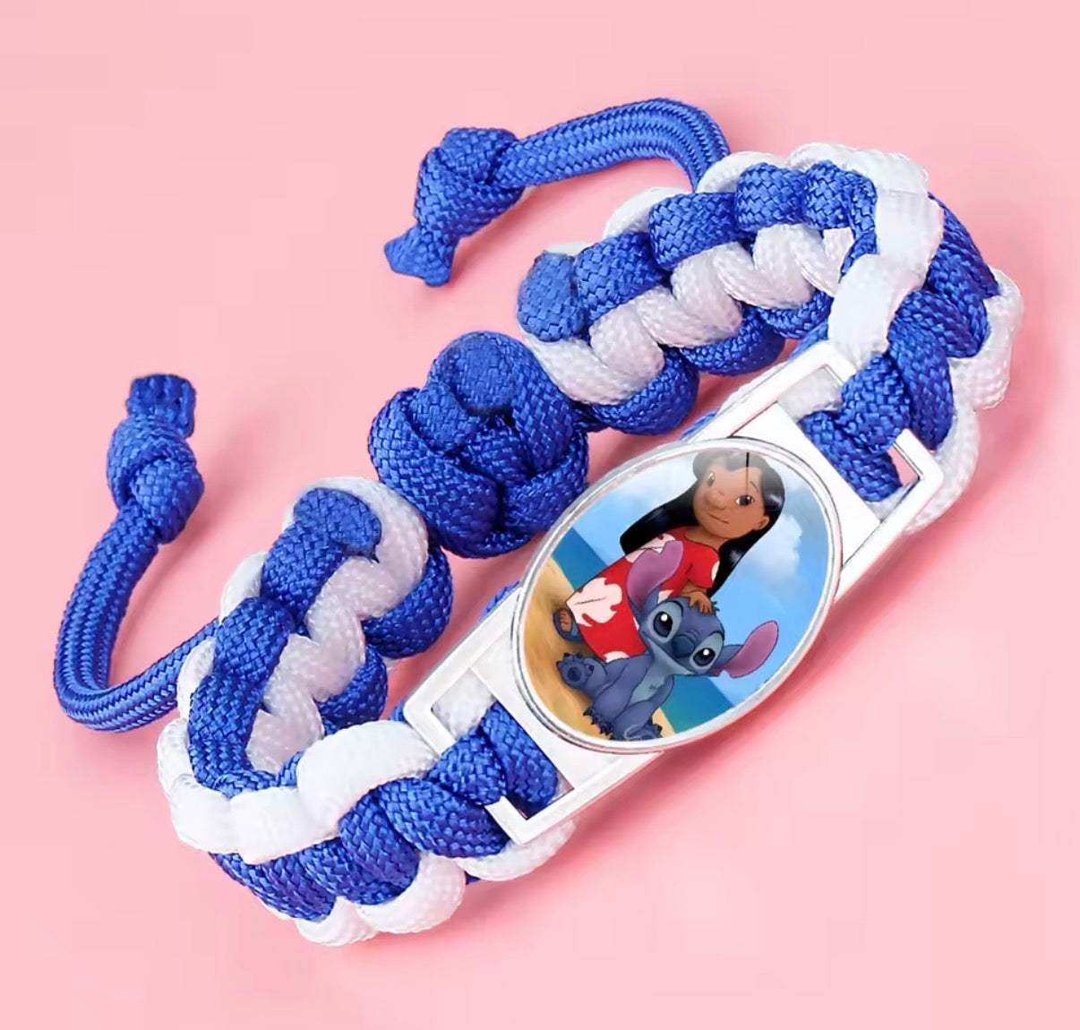 Stitch Cartoon Woven Bracelet With Pendant - Anime - Boys & Girls Wristband - Perfect Christmas Birthday Gift - Party Gifts Wristband - 7 Different Colours - 14 Designs