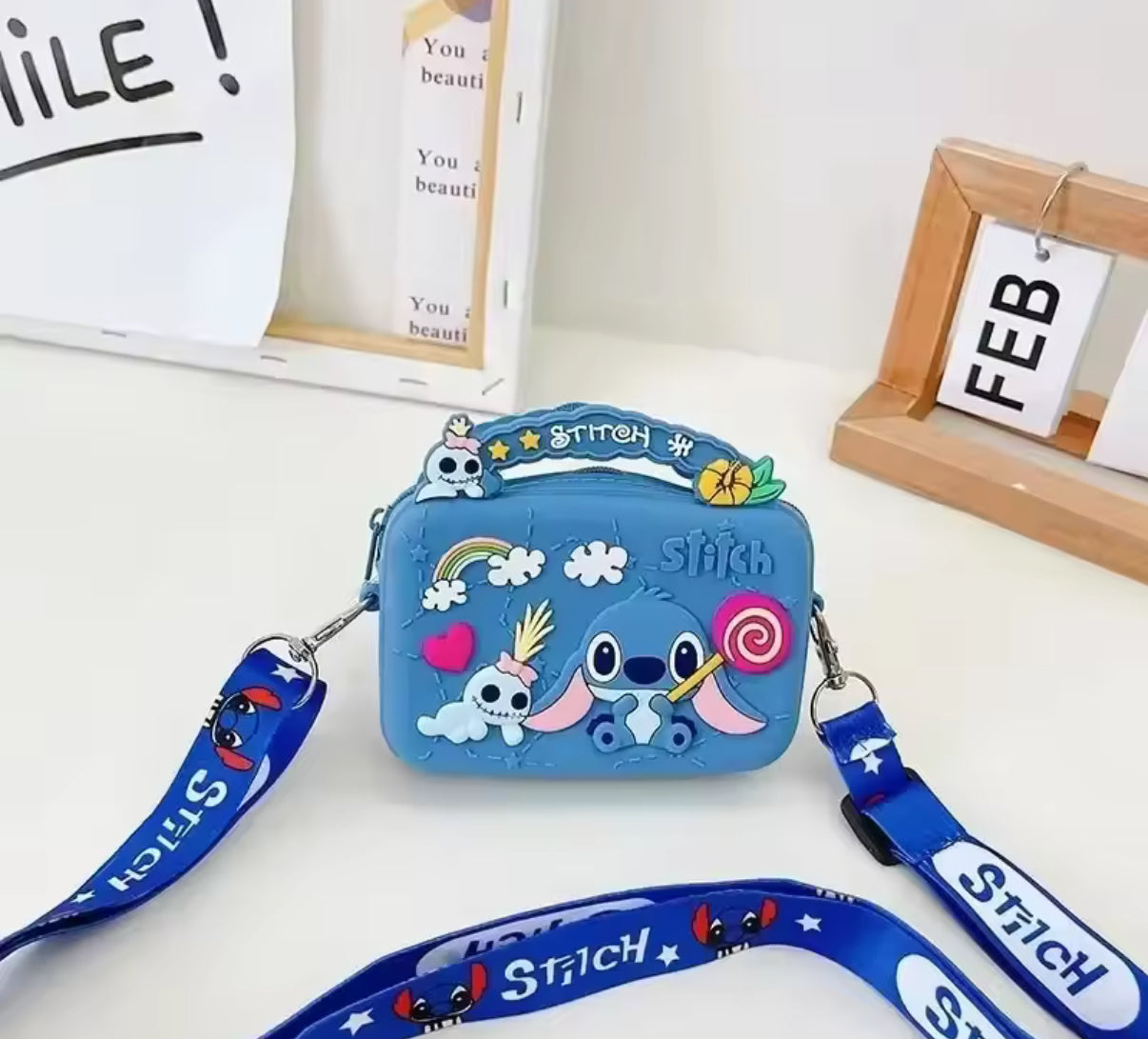 Stitch Silicone Bag Cartoon Anime Figure Stich Shoulder Bag Lilo & Stitch Fashion Kids Girl Accessories Coin Purse Gift - 11x10x3.5cm - Perfect Gift For A Small Child