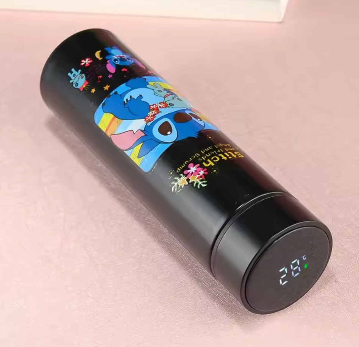 Disney Stitch Stainless Steel Thermos Digital Drinks Bottle - Kids - Large Capacity Water Bottle - Multi-Purpose 500ml Bottle
- Perfect Christmas / Birthday Gift - 3 Colours Available