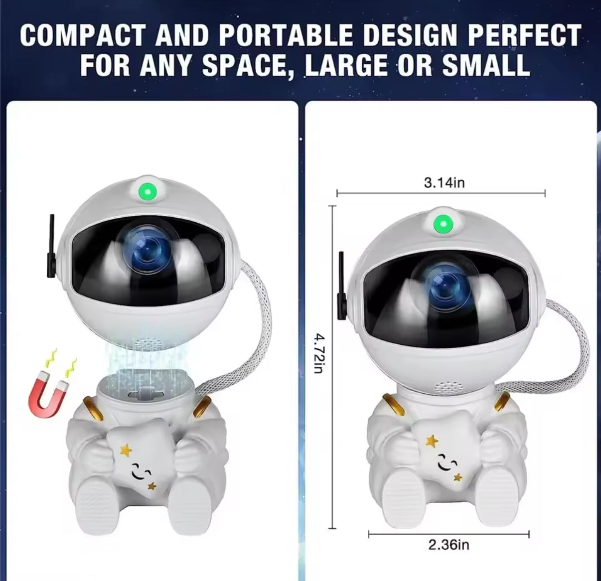 Galaxy Star Astronaut Projector LED Night Light Starry Sky
Projector With Remote - Lamp Decoration Bedroom - Room Decorative For Children Gifts - Perfect Birthday & Christmas Gift