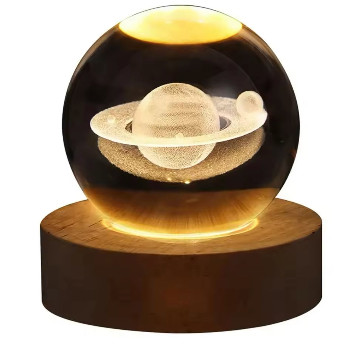 Cute 6cm 3D Crystal Ball Light - Night Light Laser Carving Children's / Kids Gifts - Many Different Designs - Perfect Little Gift For Birthday/Christmas