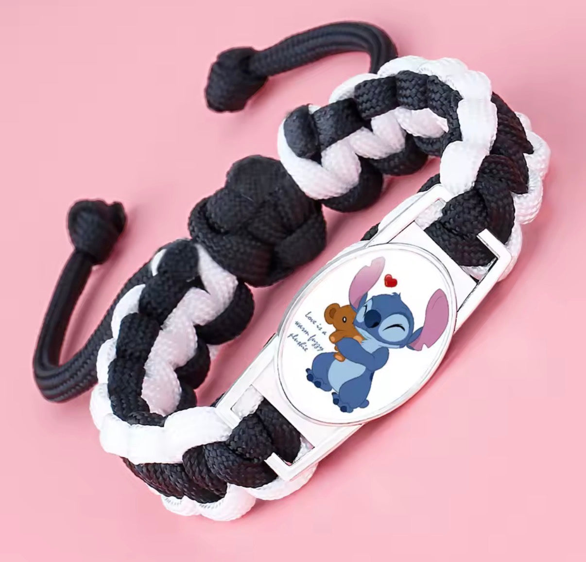 Stitch Cartoon Woven Bracelet With Pendant - Anime - Boys & Girls Wristband - Perfect Christmas Birthday Gift - Party Gifts Wristband - 7 Different Colours - 14 Designs
