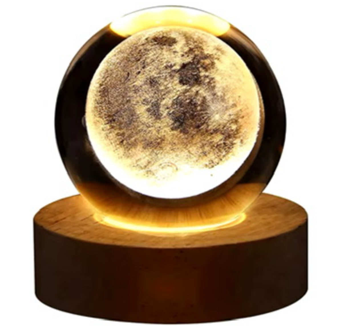 Cute 6cm 3D Crystal Ball Light - Night Light Laser Carving Children's / Kids Gifts - Many Different Designs - Perfect Little Gift For Birthday/Christmas