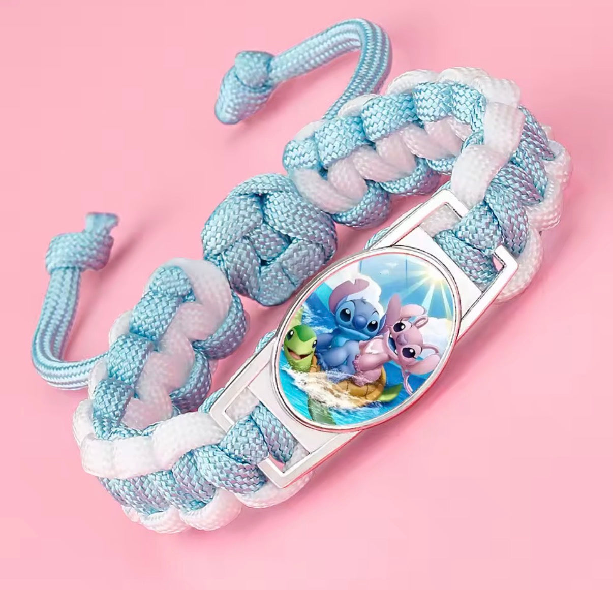 Stitch Cartoon Woven Bracelet With Pendant - Anime - Boys & Girls Wristband - Perfect Christmas Birthday Gift - Party Gifts Wristband - 7 Different Colours - 14 Designs