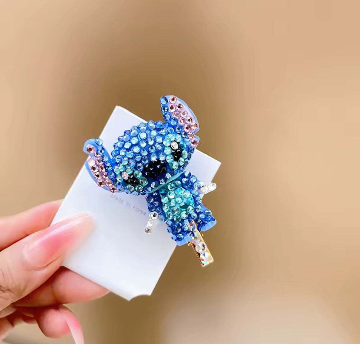 Disney Stitch Anime - Handmade Cartoon Figure Toys Children Kawaii Stitch Sparkly Stone Effect Hair Band, Hair Clip, Accessories, Perfect Girls Birthday / Christmas Gift*