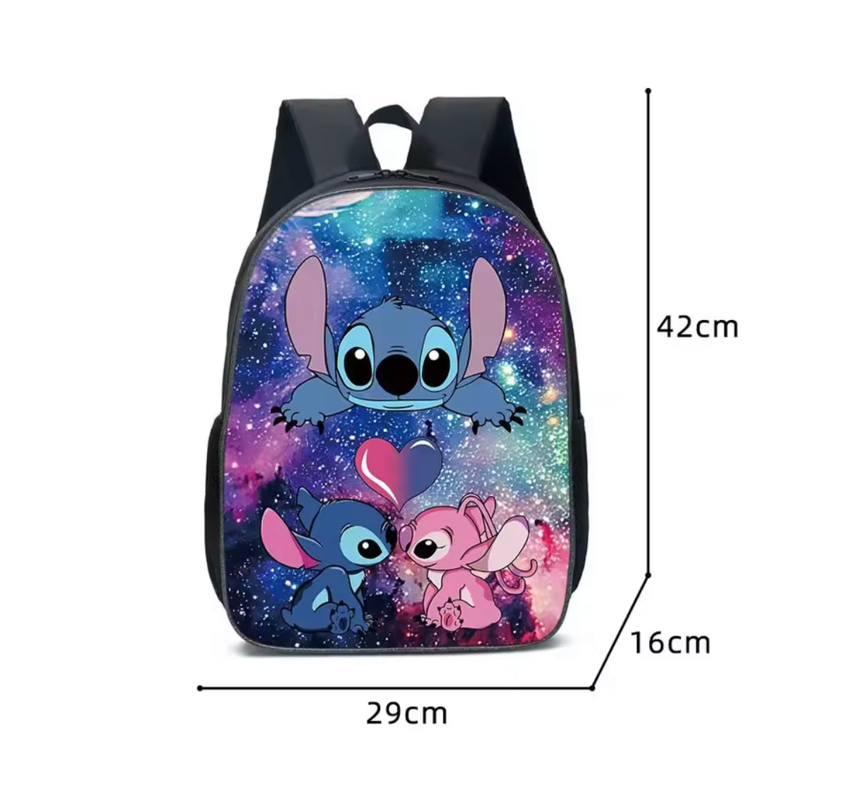 Disney Stitch / Angel Anime Backpack for Boys & Girls - Children Rucksack, Storage Bag - Kids Birthday/Christmas Gift - Casual School/Travel Bag