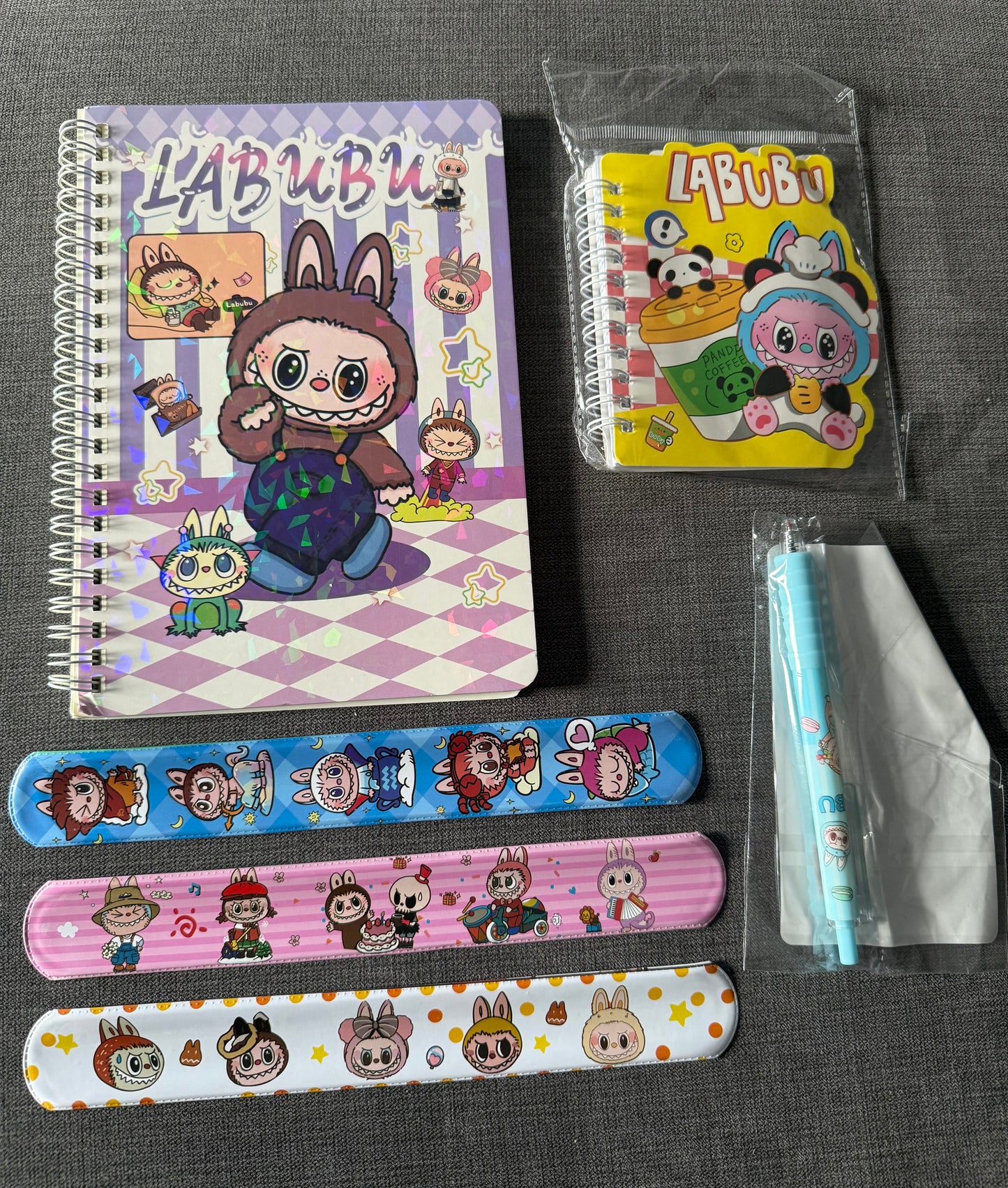 Labubu 5 & 6 Piece Stationery Set - Mixed Sets - Kawaii / Anime / Cartoon - Back To School / Office - Great Sets For Kids - Christmas Stocking Filler - Birthday Gift**