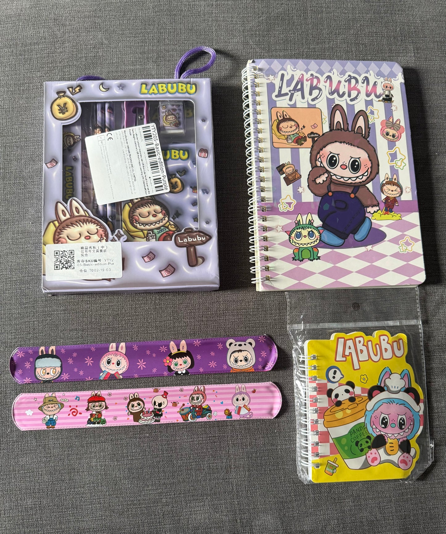 Labubu 5 & 6 Piece Stationery Set - Mixed Sets - Kawaii / Anime / Cartoon - Back To School / Office - Great Sets For Kids - Christmas Stocking Filler - Birthday Gift**