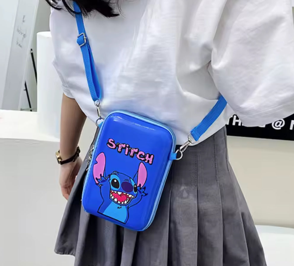 Disney Stitch / Angel Kids Bag Cartoon Diagonal Hard Shell Cross bag Fashion
Accessory For Boys & Girls - School / Travel Bag - Anime /
Kawaii - 6 Different Designs