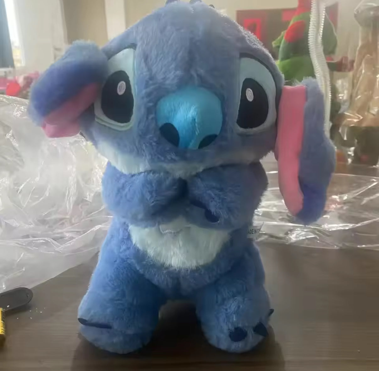 Disney 25cm Stitch Soothing Doll Children's Sleep Soothing Toy Soft Cute Pressing Ears Movable Stitch Doll Pinch Decompression Toy - Great Gift For Kids**