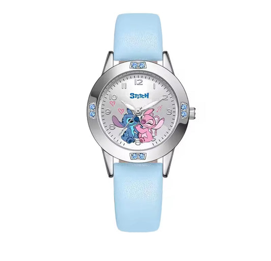 Disney Stitch Fashion Children's Cartoon Watch Kawaii Anime Figure Leather Quartz Wristband watch boys girls kids Gifts - Many
Different Colours & Designs