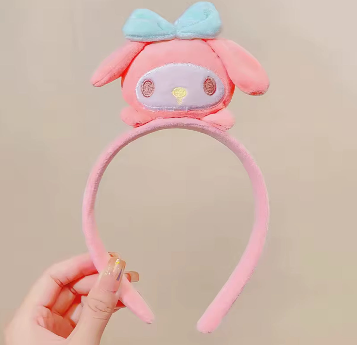 Sanrio Plush Kids Headband - My Melody, Kuromi, Cinnamoroll, Pompom Purin Hair Cute Accessories Kawaii Anime Cartoon Plush Headdress Girls Gift