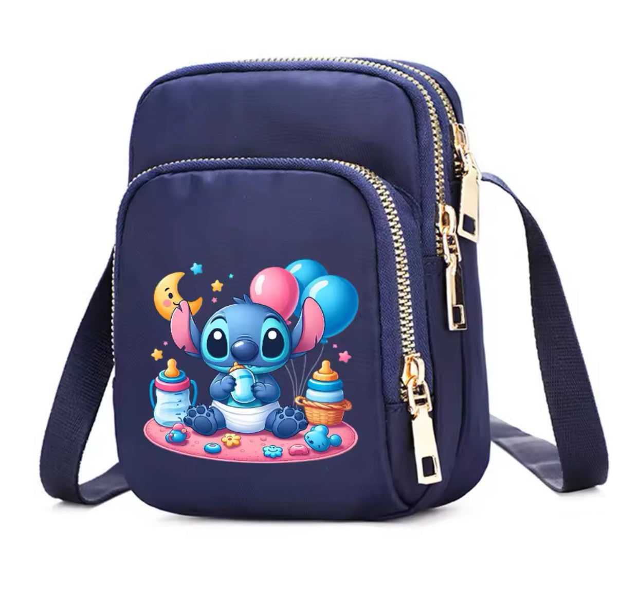 Disney Stitch - Blue/Black/Pink Girls Boys / Women Bag - Cell Phone Purse Crossbody Shoulder Strap Handbag for Female Male Women's Bags Teenagers Underarm Bag - Perfect Christmas / Birthday Gift - Many Different Designs