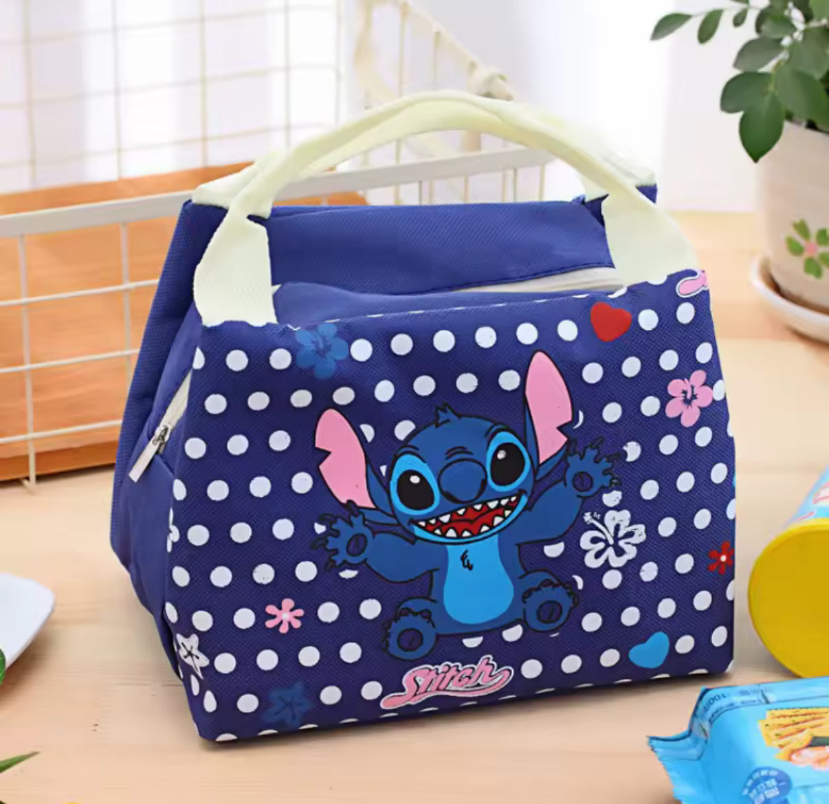 Disney Stitch Anime Cartoon Insulated Lunch Bag - Waterproof
Cooler Handbag Bento Box - Ideal for Kids & Adults - Perfect for School Work or Outdoor Activities - Secure Food Storage
Container