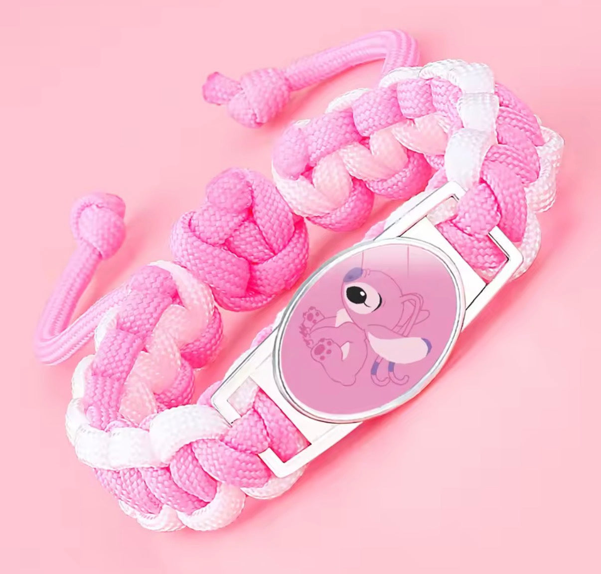 Stitch Cartoon Woven Bracelet With Pendant - Anime - Boys & Girls Wristband - Perfect Christmas Birthday Gift - Party Gifts Wristband - 7 Different Colours - 14 Designs