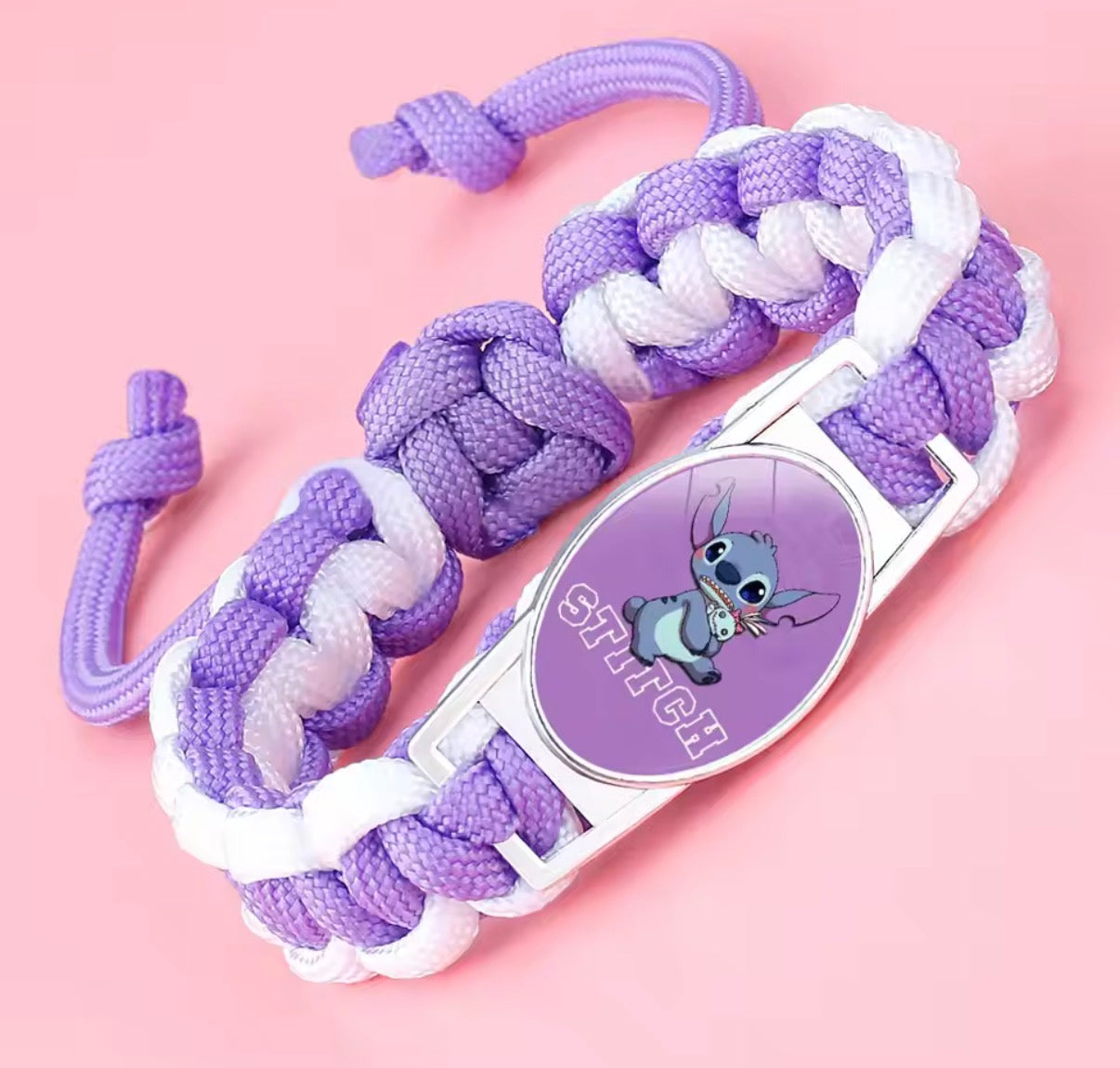 Stitch Cartoon Woven Bracelet With Pendant - Anime - Boys & Girls Wristband - Perfect Christmas Birthday Gift - Party Gifts Wristband - 7 Different Colours - 14 Designs
