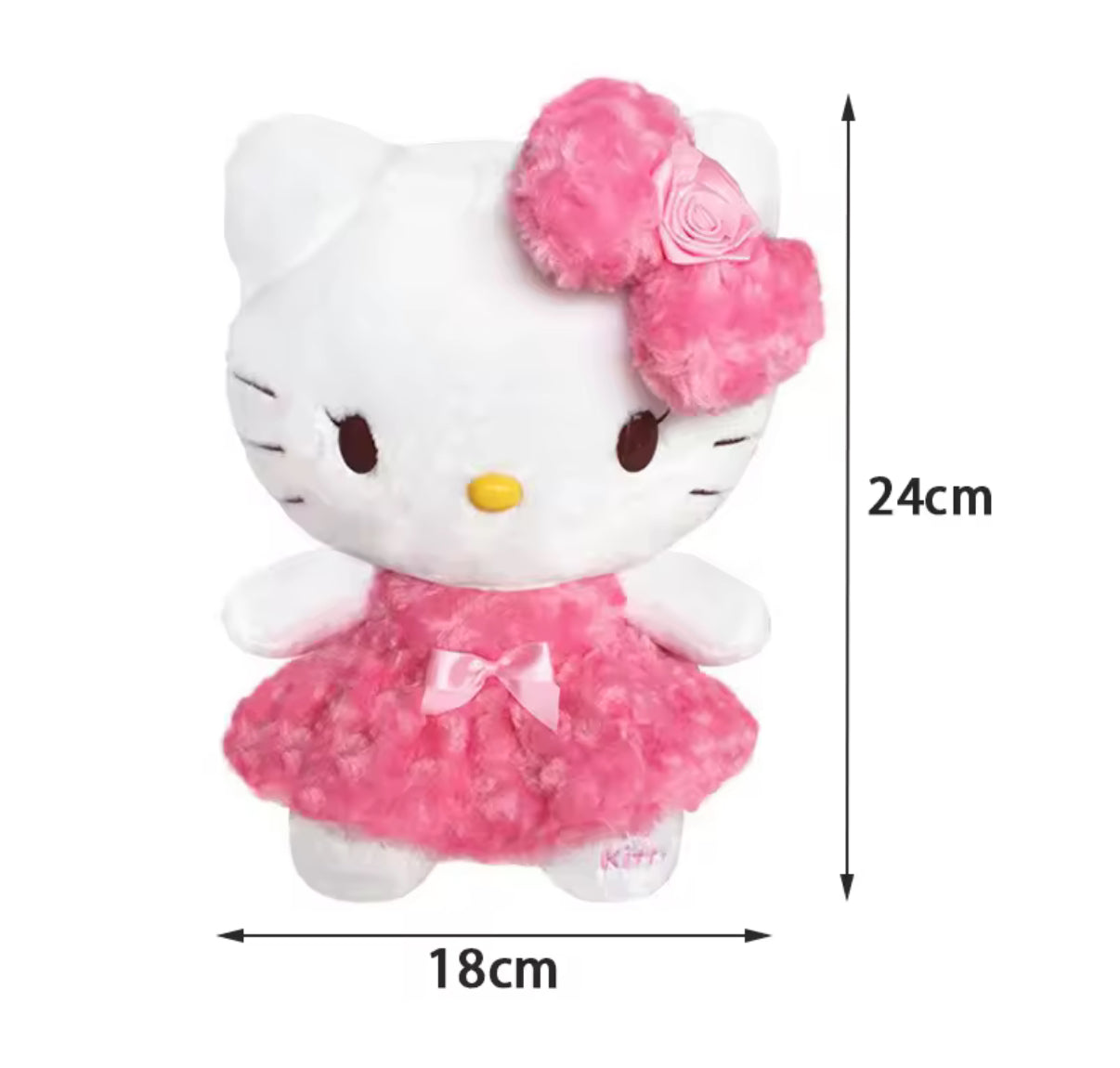 Sanrio 24cm Hello Kitty Plush Doll - Kawaii Rose - Cartoon Figure Anime Stuffed Animals Soft Toy Girl Children Birthday / Christmas Gifts**