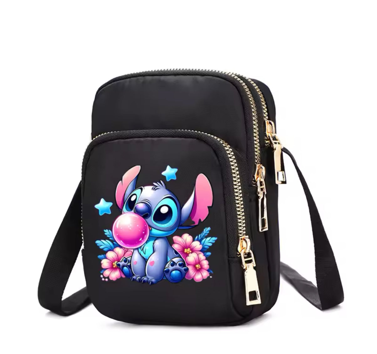 Disney Stitch - Blue/Black/Pink Girls Boys / Women Bag - Cell Phone Purse Crossbody Shoulder Strap Handbag for Female Male Women's Bags Teenagers Underarm Bag - Perfect Christmas / Birthday Gift - Many Different Designs