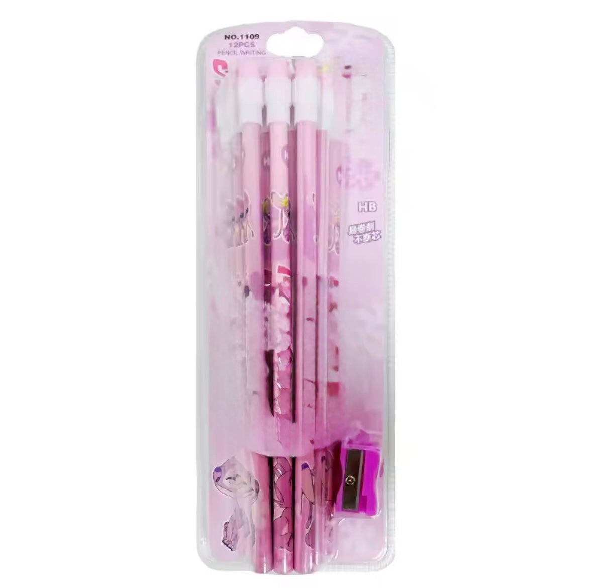 12pcs Stitch Cute Cartoon HB Pencils, 12 Pencils & 1 Pencil Roller Stationery Box Set & Pencil Sharpener, Writing & Drawing - Perfect Christmas / Birthday Gift